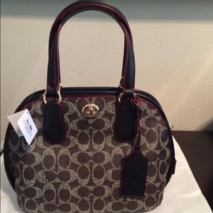 Coach Signature Mini Jacquard Satchel